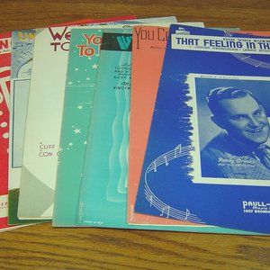 Lot of 8 vintage sheet music pieces--1930's & 1940's